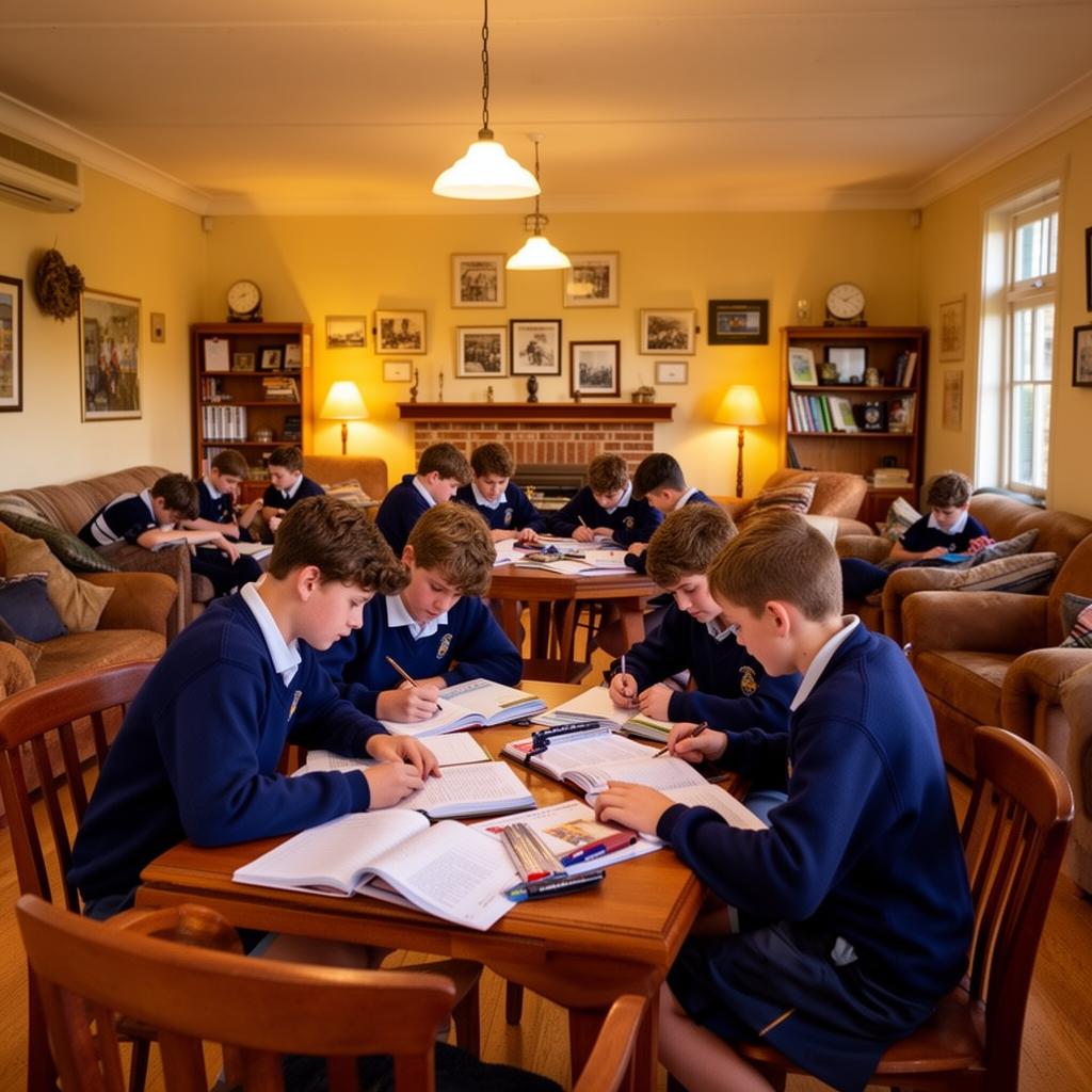 Students in boarding house